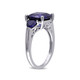 7.10 Carat (ctw) Lab-Created Blue Sapphire Three Stone Ring in Sterling Silver product