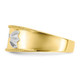 Men's 10K Yellow Gold Cross Ring wih Rhodium Plating product