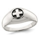 Men's Sterling Silver Antiqued Cross Ring product