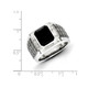 Men's Black Onyx Ring with Diamonds in Black Rhodium Plated Sterling Silver product