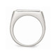 Men's Stainless Steel 1/20 Carat (ctw) Diamond Cross Textured Rings product