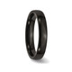 4mm Unisex Black Plated Stainless Steel Plated Wedding Band Ring product