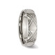 6mm Men's Titanium Criss Cross Brushed and Polished Wedding Band Ring product