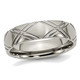 6mm Men's Titanium Criss Cross Brushed and Polished Wedding Band Ring product
