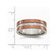 8mm Men's Chisel Titanium Wedding Band Ring with Brown Plating product