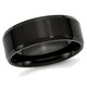 8mm Men's Black Plated Stainless Steel Beveled Edge Wedding Band product