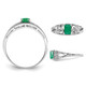 2/5 Carat (ctw) Emerald-Cut Green Emerald Ring in Sterling Silver product