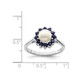 Freshwater Cultured Pearl Ring with Blue Sapphires in Sterling Silver product