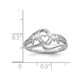 Sterling Silver Rhodium Plated MOM Heart Ring product