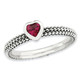 1/3 Carat (ctw) Lab-Created Ruby Heart Promise Ring in Sterling Silver product