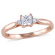 1/4 Carat (ctw) Princess-Cut White Sapphire Promise Ring in Rose Plated Sterling Silver product