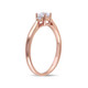 1/4 Carat (ctw) Princess-Cut White Sapphire Promise Ring in Rose Plated Sterling Silver product