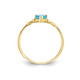 1/2 Carat (ctw) Natural Swiss Blue Topaz Heart Ring in 10K Yellow Gold (Size 7) product