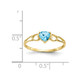 1/2 Carat (ctw) Natural Swiss Blue Topaz Heart Ring in 10K Yellow Gold (Size 7) product