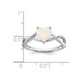 14K White Gold Lab Created Opal 1/2 Carat (ctw) Heart Ring (Size 7) product
