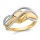 Ladies 14K Yellow and White Gold Polished Wave Ring product