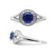 2/3 Carat (ctw) Lab-Created Blue Sapphire Ring  in Sterling Silver product
