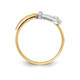 14K White and Yellow Gold Polished Buckle Ring product