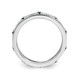 1/8 Lab Created Green Emerald Eternity Band Ring in Sterling Silver product