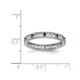 1/8 Lab Created Green Emerald Eternity Band Ring in Sterling Silver product