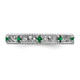 1/8 Lab Created Green Emerald Eternity Band Ring in Sterling Silver product