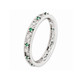 1/8 Lab Created Green Emerald Eternity Band Ring in Sterling Silver product