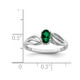 2/5 Carat (ctw) Lab Created Emerald Ring in Rhodium Plated Sterling Silver product