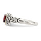 5mm Garnet Ring in Sterling Silver with 14K Gold Accents product