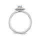 1/4 Carat (ctw) Natural Aquamarine Ring in Sterling Silver with 14K Accent product
