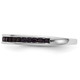 1/2 Carat Dark Blue Sapphire Wedding Band in 14K White Gold  (Size 7) product