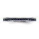 1/2 Carat Dark Blue Sapphire Wedding Band in 14K White Gold  (Size 7) product
