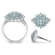 3/4 Carat (ctw) Aquamarine Cluster Ring in Sterling Silver product