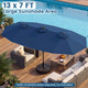 Double-Sided Patio Umbrella with Solar Lights product