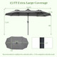 Double-Sided Patio Umbrella with Solar Lights product