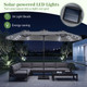 Double-Sided Patio Umbrella with Solar Lights product