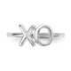 Ladies 14K White Gold Polished XO Fashion Ring product