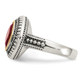 8mm Garnet Ring  in  Sterling Silver with 14K Gold Accents product