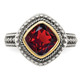 8mm Garnet Ring  in  Sterling Silver with 14K Gold Accents product