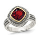 8mm Garnet Ring  in  Sterling Silver with 14K Gold Accents product
