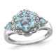 1.35 Carat (ctw) Swiss Blue Topaz Cluster Ring in Sterling Silver product
