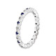 1/4 Carat (ctw) Lab Created Blue Sapphire Ring Band in Sterling Silver product
