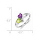 7/10 Carat (ctw) Amethyst and Peridot Heart Ring in Sterling Silver product