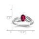 1/2 Carat (ctw) Lab-Created Ruby Ring in Rhodium-Plated Sterling Silver product