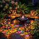 Colorful Sunflower and Butterfly Solar Garden Lantern product