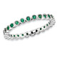 Created Green Emerald Eternity Ring 2/5 Carat (ctw) in Sterling Silver product
