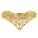 Ladies 14K Yellow Gold Diamond Cut Filigree Ring (Size 7) product