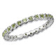 Natural Green Peridot 1/2 Carat (ctw) Eternity Band Ring in Sterling Silver product
