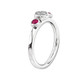 1/3 Carat (ctw) Lab Created Ruby Ring with Diamonds in Sterling Silver product