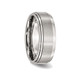 8mm Men's Chisel Stainless Steel Brushed and Polished Wedding Band Ring product