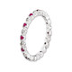  0.30 Carat (ctw) Lab-Created Ruby Ring in Sterling Silver product